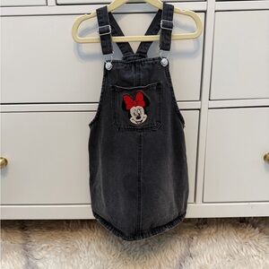 Zara Minnie Mouse Denim Overall Dress